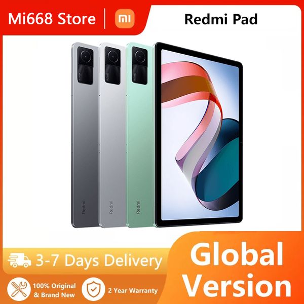 

tablet pc xiaomi redmi pad 128gb mediatek helio g99 tsmc 6nm tablets 10.61" 2k widescreen tablet 8mp 90hz camera 8000 mah battery globa