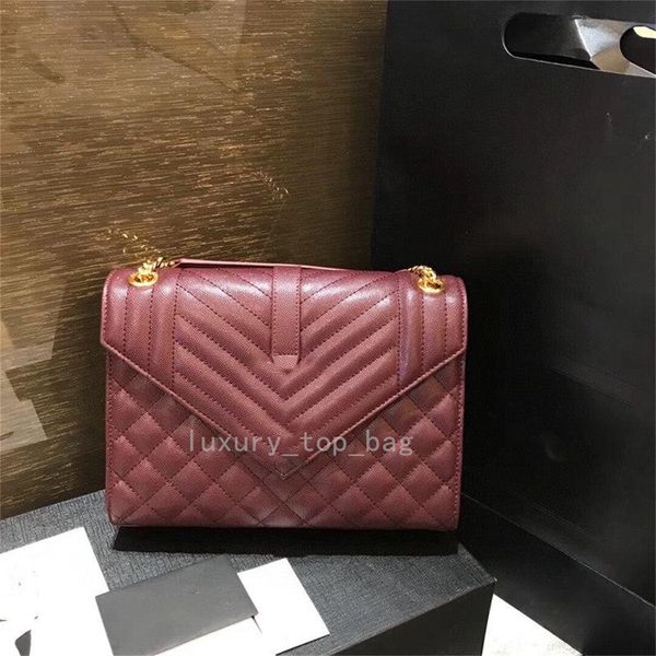 

aaaaawomen's shoulder bag designer envelope medium women handbags real leather chain classic bag luxury handbag 7 colors with box
