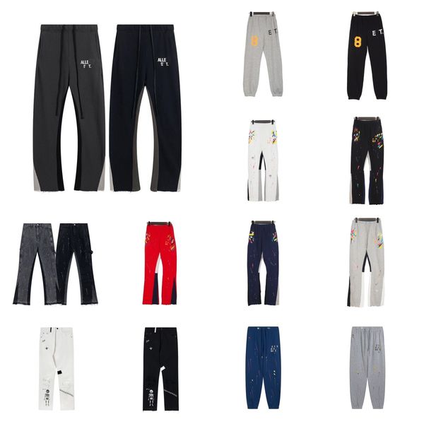 

designer sweatpants mens pants tech fleece joggers galleryes depts pants speckled letter print mens womens couple loose trousers, Black