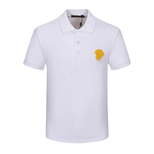 

brand new high polo quality spring summer autumn luxury designer casual polos t shirts tees man shirt classic embroider lapel short sleeve m, White;black