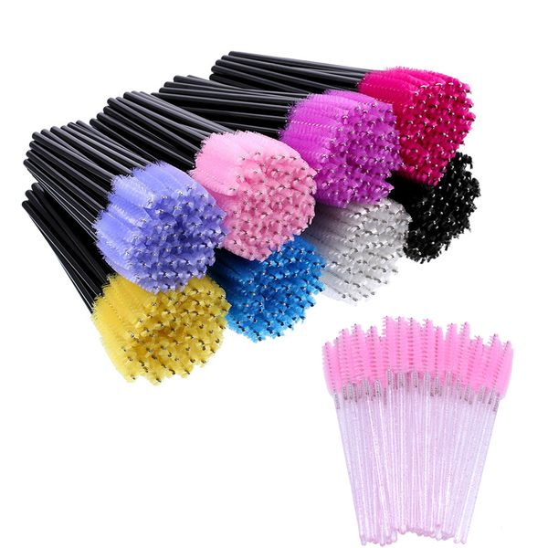 

gold crystal eyelash extension mascara wands lash eye lashes micro mini comb brushes