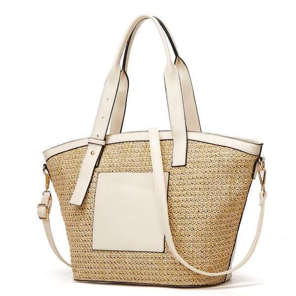 

fashion crossbody versatile shoulder bag straw woven casual women's handbag