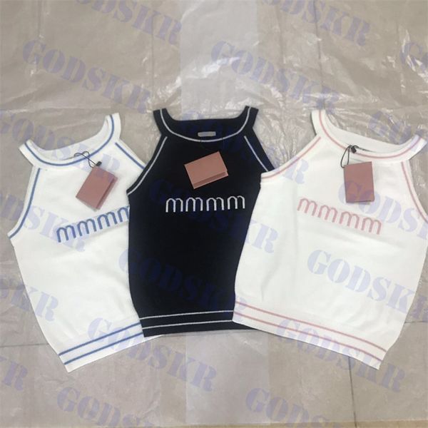 

tanks letter knitted tank for women strappy vests womens clothing, White