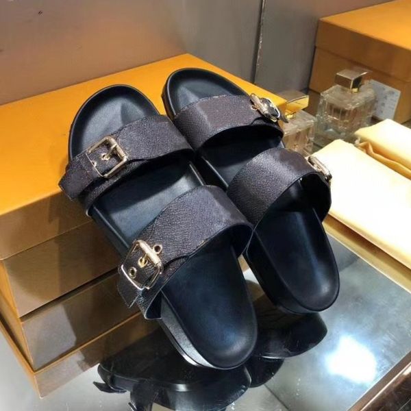 

women sandals designer men slipper beach flip flops man waterfront mule sandals pillow comfort mule slippers woman slide sandal, Black