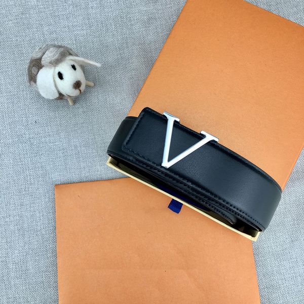 

designers fashion casual belts men genuine leather classic letter smooth buckle womens mens belt width 3.8cm with box, Black;brown