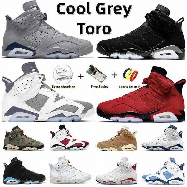 

Jumpman 6 6s Mens Retro Basketball Shoes Cool Grey Toro UNC Metallic Silver Georgetown Red Oreo Mint Foam Gold Hoops Midnight Navy Men Women Shoes Sneakers, 23