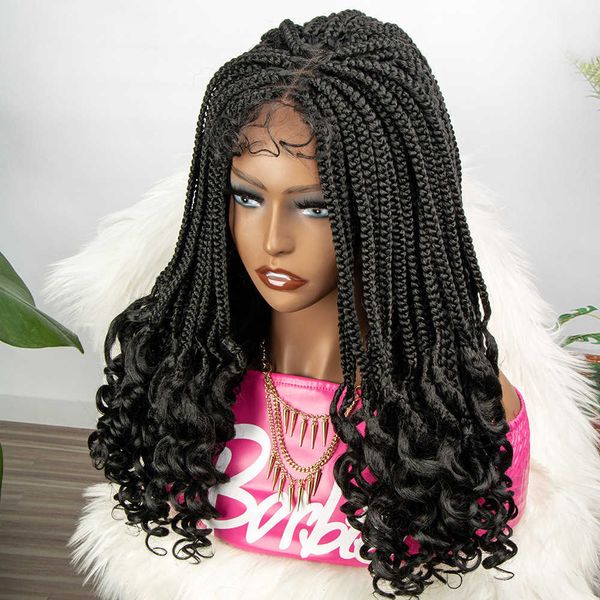 

4 * 4 lace braids wigs braid head cover230323, Black