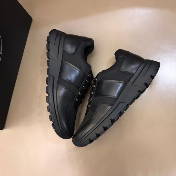 

casual- stylish men shoes prax 01 sneakers re-nylon brushed leather nylon mesh brand mens skateboard walking runner casual outdoor sports eu, Black
