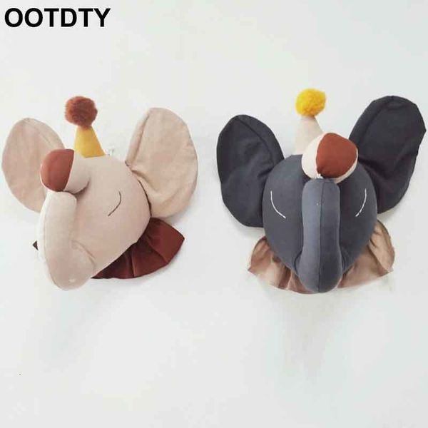 

wall decor kids room decoration 3d animal heads elephant wall hanging decor for children nursery soft install 230323