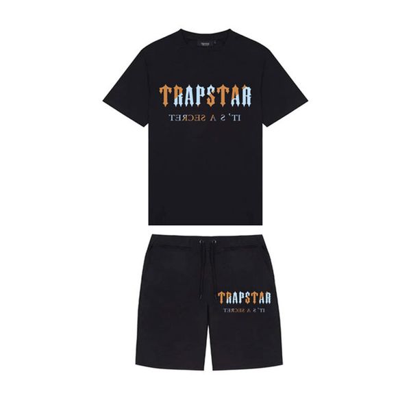 

mens tracksuits fashion trapstar sets for men tracksuit tshirt shorts summer sportswear jogging pants streetwear harajuku suit short sleeve, Gray