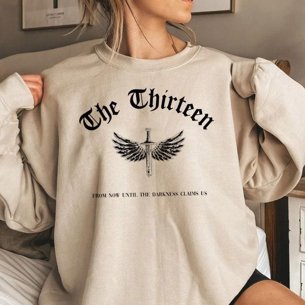 

womens hoodies sweatshirts vintage throne of glass acotar sweatshrit night court sjm the thirteen hoodie dreams blackbeak coven rhysand swea, Black