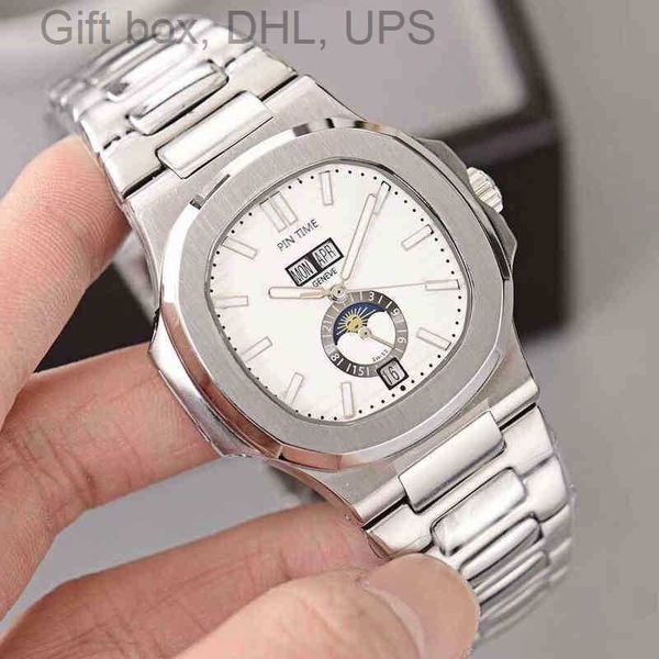 

multifunctional trend nautilus moon men's automatic mechanical watch business fashion calendar luminous waterproof z27l 1 ajpk, Slivery;brown