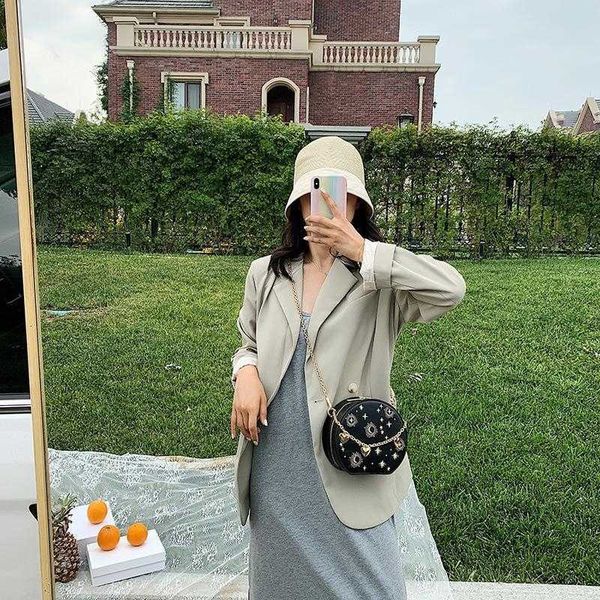 

small sky round bags women crossbody luxury chain circular shoulder lady fashion embroidery women starry handbag