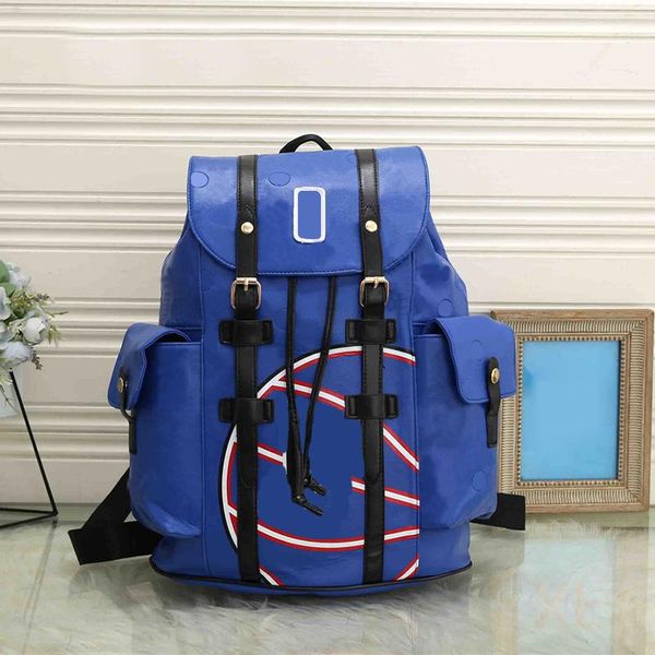 

2023 luxurys backpack for men women casual style backpacks large capacity letter printing yellow strap solid bag computer satchels 2 colors