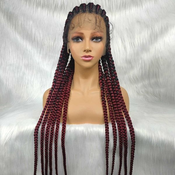 

popular full lace braids wigs230323, Black