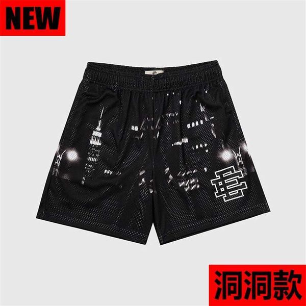 

fashion designer shorts new ee american quarter pants casual fitness men's loose basketball sports mesh less than knee, White;black