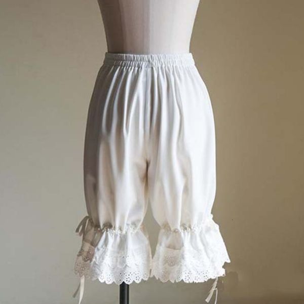 

women's shorts summer women lace short pants shorts fashion female wide leg pants casual loose elastic wasit shorts soft and cute 23032, White;black