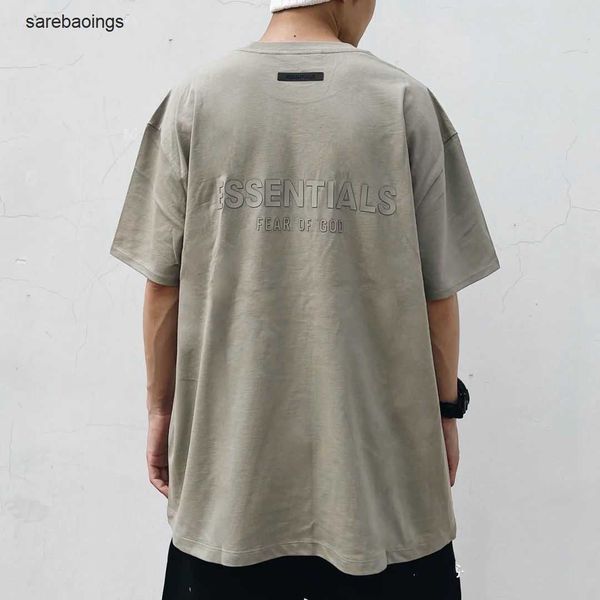 

foggg large t shirt fogg new short sleeve 2023 summer student loose versatile essen back letter men s high street, White;black