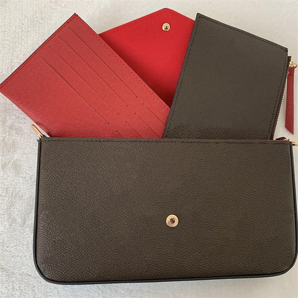 

classic 2021 handbag bag women embossing leather handbags womens shoulder crossbody vintage clutch tote messenger with box261p, Red;black