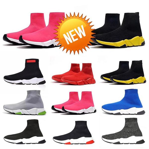 

2022 sock runners men women speed trainer knit paris triple black fashion flat running shoes socks shoes trainers runner platform 247c