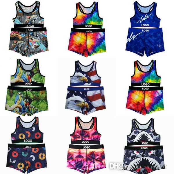 

designer womens tracksuits bikini swimsuits 2 piece pants set vest shorts yoga outfits summer fashion sports fitness suit, Gray