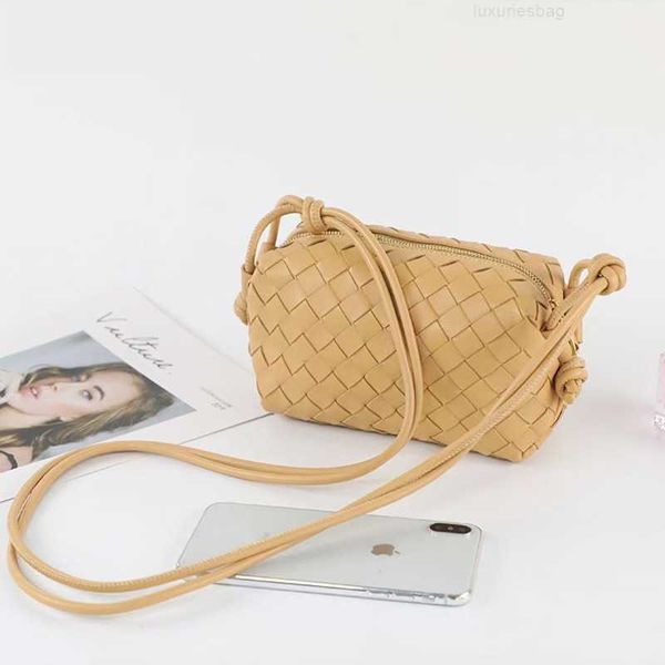 

botega venates jodie mini teen intrecciato pouch bag women's woven small square underarm candy color texture niche children's cros