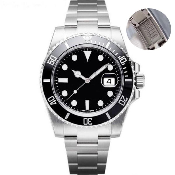 

mens sports watch 40mm ceramic green frame mechanical 2813 automatic 316l sliding clasp watch diving luminous mens watch203b, Slivery;brown