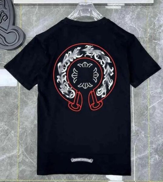 

2023mens classic t shirt heart fashion ch brand letter sanskrit cross pattern sweater t-shirts designers chromes pullover cotton tshirts 3y, White;black