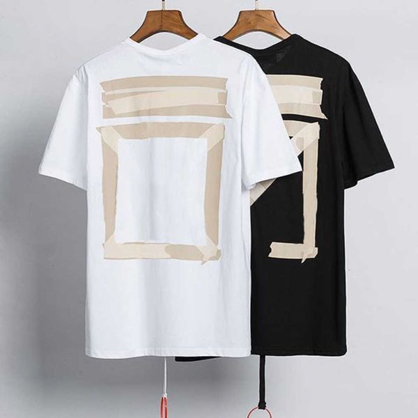 

summer designer luxury men's t shirt white back arrow x letters brand print women t-shirt casual cotton tees t-shirts hip hop short sle, White;black