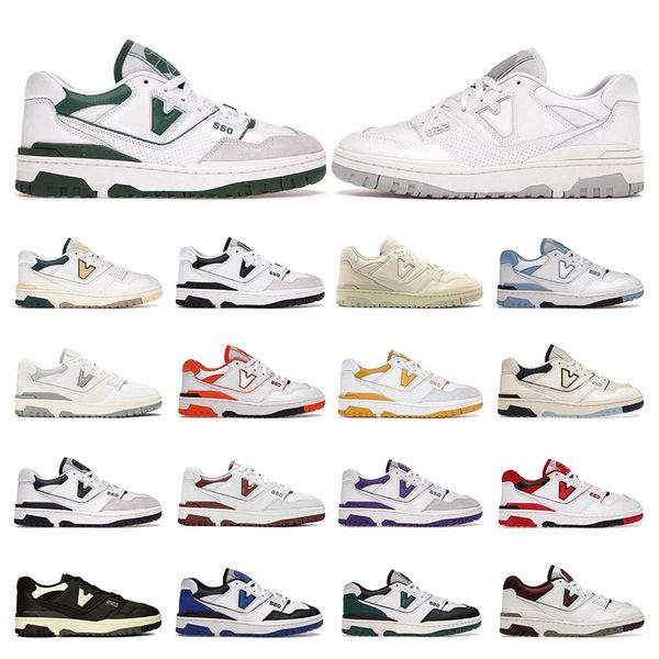 

new 550 men sports running shoes flat white natural green sea salt black unc rich paul shadow 550s mens women trainers sneakers size 36-45