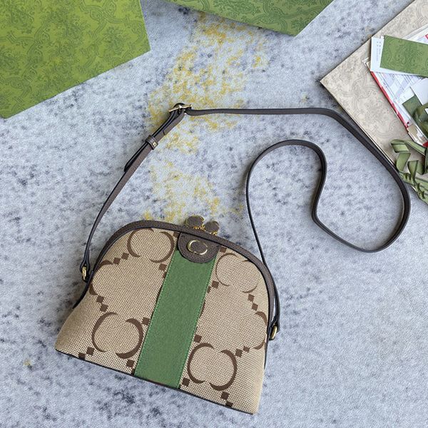 

499621 designer bag womens vintage leather crossbody bag design sense curved shell bag womens fashion canvas bag shoulder bag
