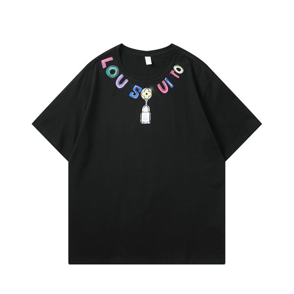 

men's t-shirt summer fashion men's designer t-shirt long sleeve luxury alphabet cotton t-shirt suit high-quality clothes #03, White;black