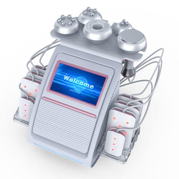

6in1 slimming multipolar rf skin tightening face lifting body shaping vacuum liposuction 40k cavitation ultrasonic celliute reamoval laser s