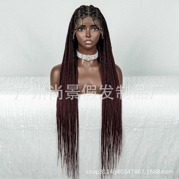 

popular all lace new jjcx-058 braid head cover lace wig230323, Black