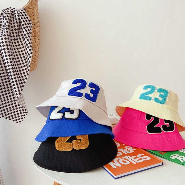 

caps hats children's fisherman hats spring summer kids boys girls outdoor sun caps digital 23 pattern cotton baby bucket hat p230323, Yellow