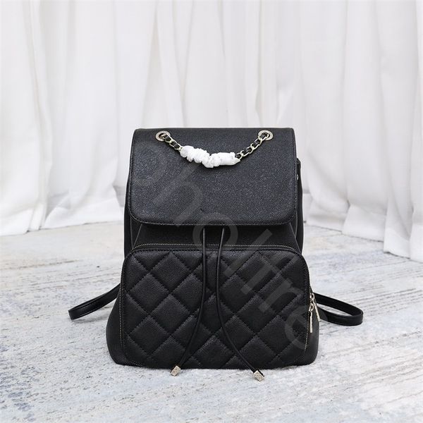 

brand designer channel backpack bag caviar calfskin luxury fashion shoulder crossbody woman all match drawstring design new plain diamond hi