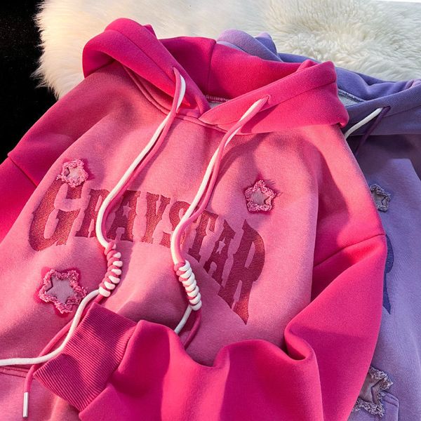 

men's hoodies sweatshirts ladies cherry blossom embroidery for women's y2k harajuku letters loose trend pullover jackets couples w, Black