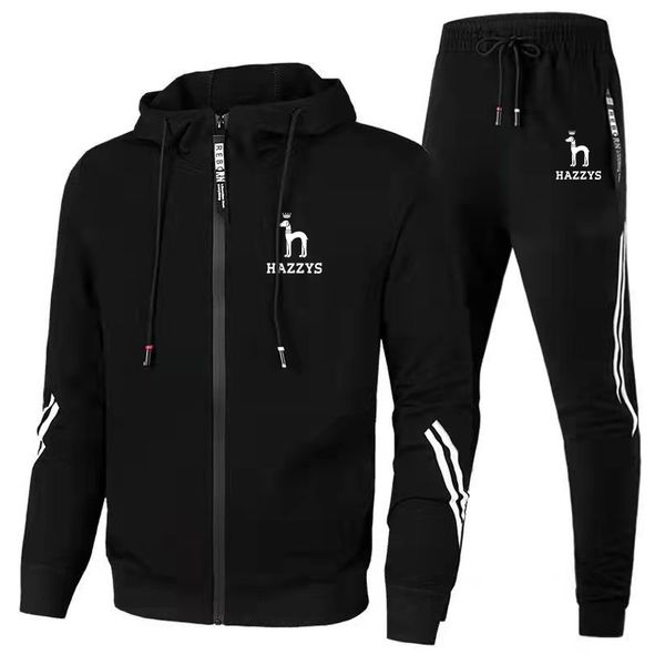 

men's tracksuits autumn winter men's brand printed tracksuit suit man zipper hoodiepants 2 piece set casual gym fitness jogging sp, Gray