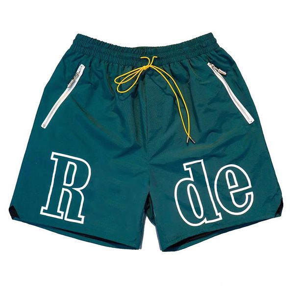 

designer mens shorts summer limited rhudes swim short sports training beach pants knee length hip hop high street womens elastic waist worko, White;black