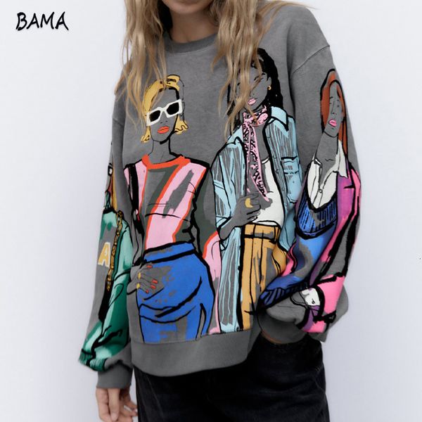 

men's hoodies sweatshirts autumn women streetwear o neck pullovers basic winter y2k graffiti print long sleeve cotton warm sxl 230323, Black