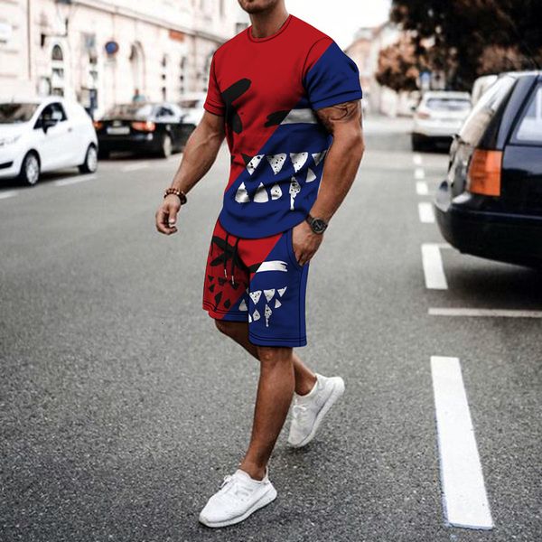 

men's tracksuits 3d printed colorful smiling face men tee set clothes streetwear for man t shirt summer tshirt suit short two pieces 23, Gray