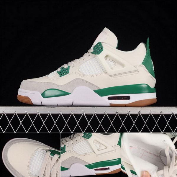 

jumpman 4s mens womens basketball shoes pine green neutral grey white dr5415-103 men women designers sports sneakers