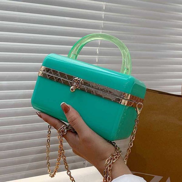 

bags and personalized metal acrylic crossbody shoulder evening women clutch lock purses classic handbags lady cosmetic box bag