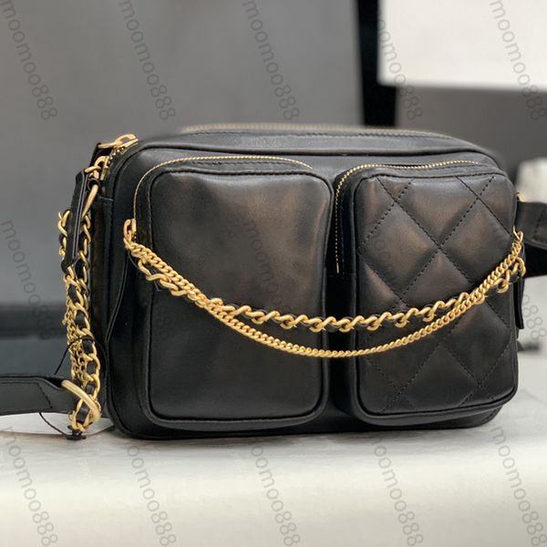 

10a mirror quality designer small camera case bag women real leather calfskin quilted purse luxury black handbag crossbody shoulder strap bo
