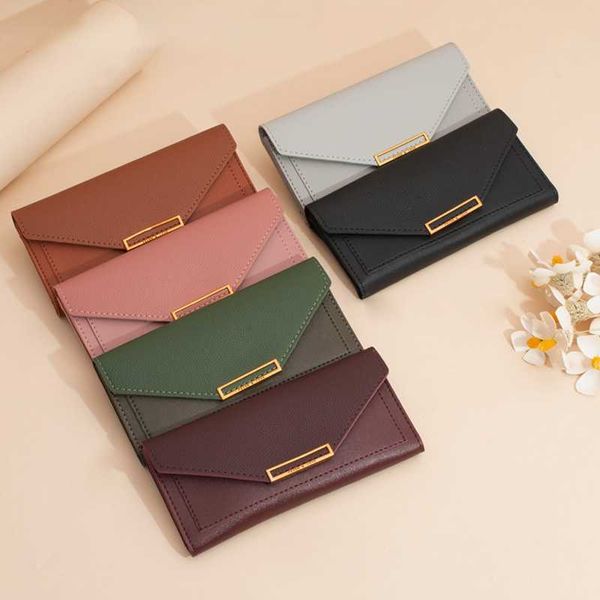 

wallets 2023 new fashion women leather hasp 's long design purse clutch lady phone pocket cartera mujer y2303, Red;black