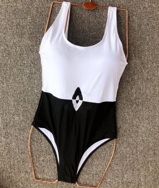 

designer bikini sets for women beach one piece cut out swimsuits summer swimwear, White;black