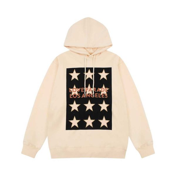 

distinguishing market fashion brand pullover early autumn star pattern printed round neck couple sweater men's and women's cotton, Black