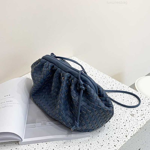 

botega venates jodie mini teen intrecciato pouch woven cloud clip mouth single shoulder personalized women's large capacity soft leathe