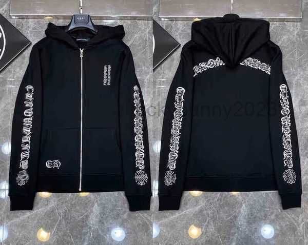 

mens hoodies designer chrome sweatshirts heart hoodie ch long sleeve jacket loose coat hooded hoody men woman hip hop 10ltss, Black
