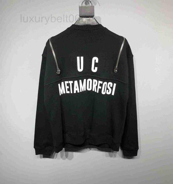 

men's hoodies & sweatshirts designer plus size sweaters in autumn / winter 2023acquard knitting machine e custom jnlarged detail crew n, Black